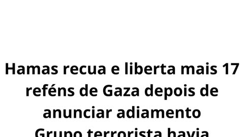 Após um dia de impasse, o Hamas liberou neste sábado (1).mp4