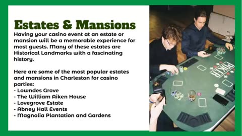Charleston South Carolina Casino Party Venues