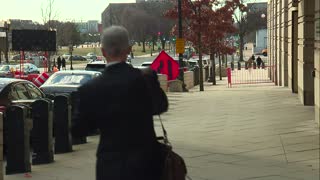 Former DHS official arrives in court to testify