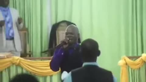 Reggae Pastor Gregory Mitchell Sings “Unda Di Blood” in Church