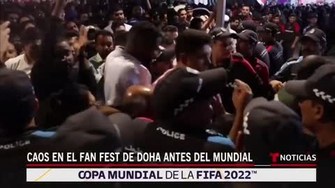 Sobrecupo provoca caos en 'Fan Fest' en Catar 2022 _ Noticias Telemundo