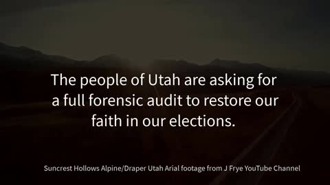 Utah: Restore Faith in Elections