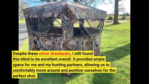 View Comments: ThunderBay Gobbler Lodge 5-Side Hunting Blind, 4 Person Ground Blind for Deer Hu...