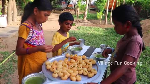 200 PANI PURI EATING | Golgappa Recipe Cooking in Village | How to Make Pani Puri Recipe