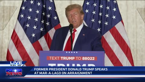 Donald Trump addresses the United States from Mar-a-Lago home APRIL 5, 2023