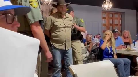 Ammon Bundy Arrested at a Football Banquet -August 11, 2023