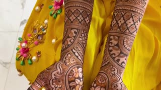 Beautiful bride heena tattoos || new heena design 2023