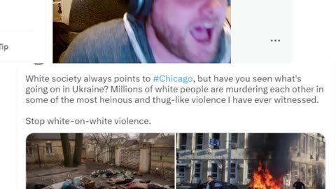Liberal compares Chicago to Ukraine and im getting banned on twitter again XD