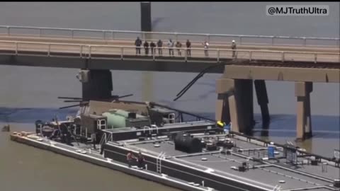 Texas - Pelican Island Bridge Struck by a Large Barge — Causing an Oil Spill