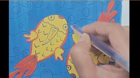 Koi Fish Craft | Paper Craft Of Fish | Teardrop Shape Koi Fish Craft | Easy Fish Craft For Kids