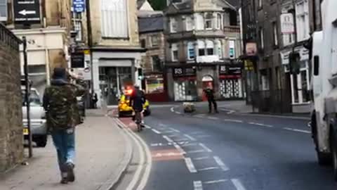 Rogue Sheep Loose In City Headbutts Officer Trying To Catch It