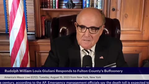 RUDY GIULIANO LAUGHING AND MAKING FUN OF THE FAKE INDICTMENTS