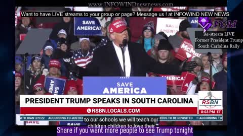 Trump Rally South Carolina March 12 2022 Re-Stream (Credit RSBN) #trumprally