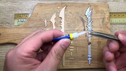 Mini GuanDao - part 2 (How to make/DIY) 4K, 迷你關刀, 미니 나이프, Мини нож, ミニナイフ, มีดขนาดเล็ก, மினி கத்தி