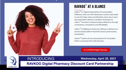 Corstet - INTRODUCING: RAVKOO Digital Pharmacy Partnership 04-28-21