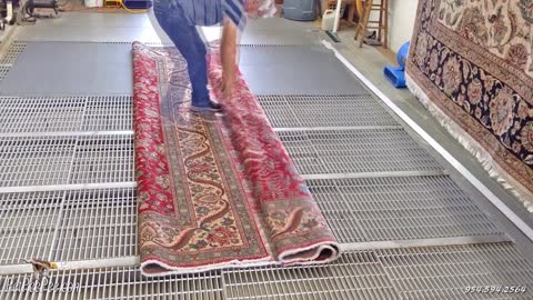 The PetPeePee company | cleaning a wool-silk Oriental rug Mr. Anderson Texas