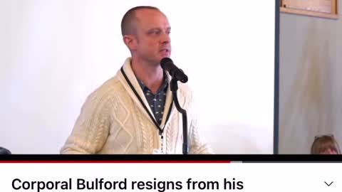 Corporal Bulford has resigned from personal security for Trudeau. Courage is contagious.