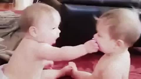 Funny Babies Twins