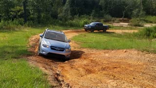 Subaru Crosstrek getting on 3 wheels