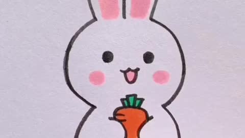 Rabbit painting in the simplest way