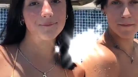 Watch Charli D’Amelio In Bikini Dances In Pool With Chase Hudson