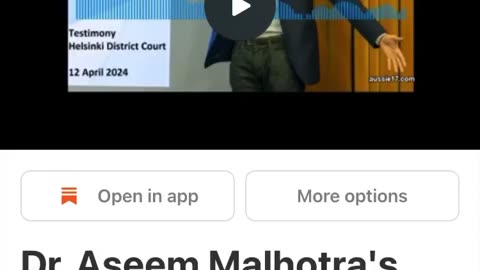 Dr Aseem Malhotra court testimony