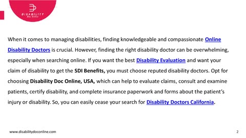 How To Find The Best Disability Doctor Online In California