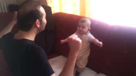 FUNNY BABY AND DADDY TALKING