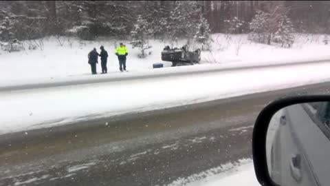can't figure out how this ford ranger rolled over Northern mi winter accidents