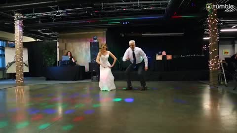 Father & daughter pull off epic surprise dance at wedding reception entertainment