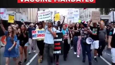 MAGA & BLM march together over Vaccine mandates.