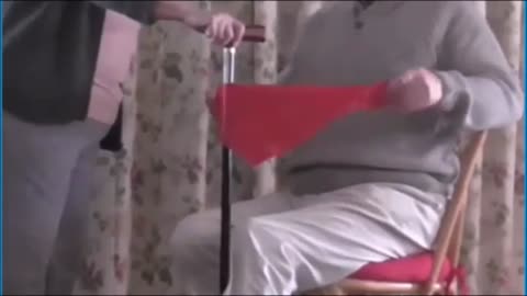 A Silk Passes Right Through A Walking Cane In Full View - Slow Motion