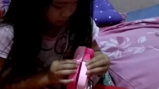Cute baby reactions when get a new toys