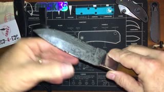 Custom Damascus fixed blade knife. OMKR