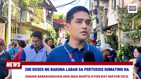 Mayor Vico: 20K doses ng bakuna laban sa pertussis dumating na