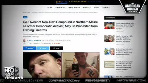 Corn Pop on the AMERICAN JOURNAL (INFOWARS) Talking about the Neo-Nazi group in Maine