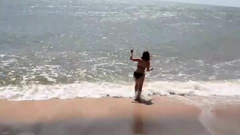 Girl and the sea.