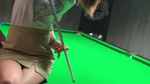 amazing girl billiard tricks