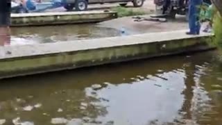 Sunken Truck Towed From Lake