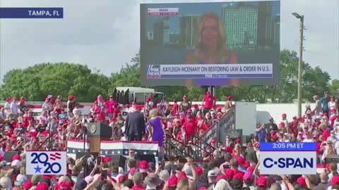 Trump Stops Rally to Play SAVAGE Video of Press Sec On Massive Screens As She Takes Stage