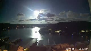 Meteor Shooting Across Sky Above Lake of the Ozarks