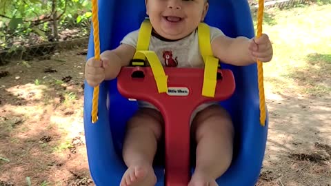 Baby B swinging