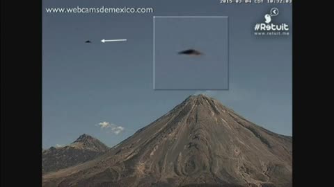 Ghostly Image appears above active volcano in Mexico