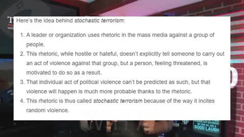The Left's New Catchphrase "Stochastic Terrorism"