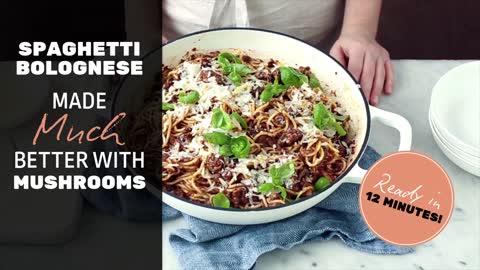 Spaghetti and Mushroom Bolognese Recipe
