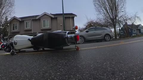 Motorcyclist Crashes After Car Cuts Him Off