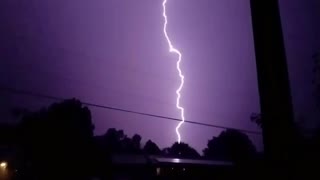 MASSIVE LIGHTNING STRIKE CAUGHT IN SLOW MOTION!