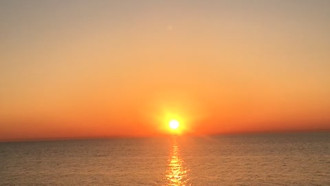 Sunset in Lake Michigan