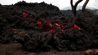 Los ríos de lava del volcán Pacaya de Guatemala, lentos pero constantes