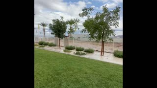 Flooding Outside Las Vegas Apartments